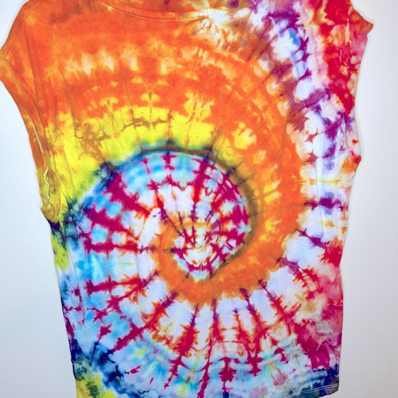 Custom Ice Dye Tie Dye Tank Top Size L - Picture 7 of 8